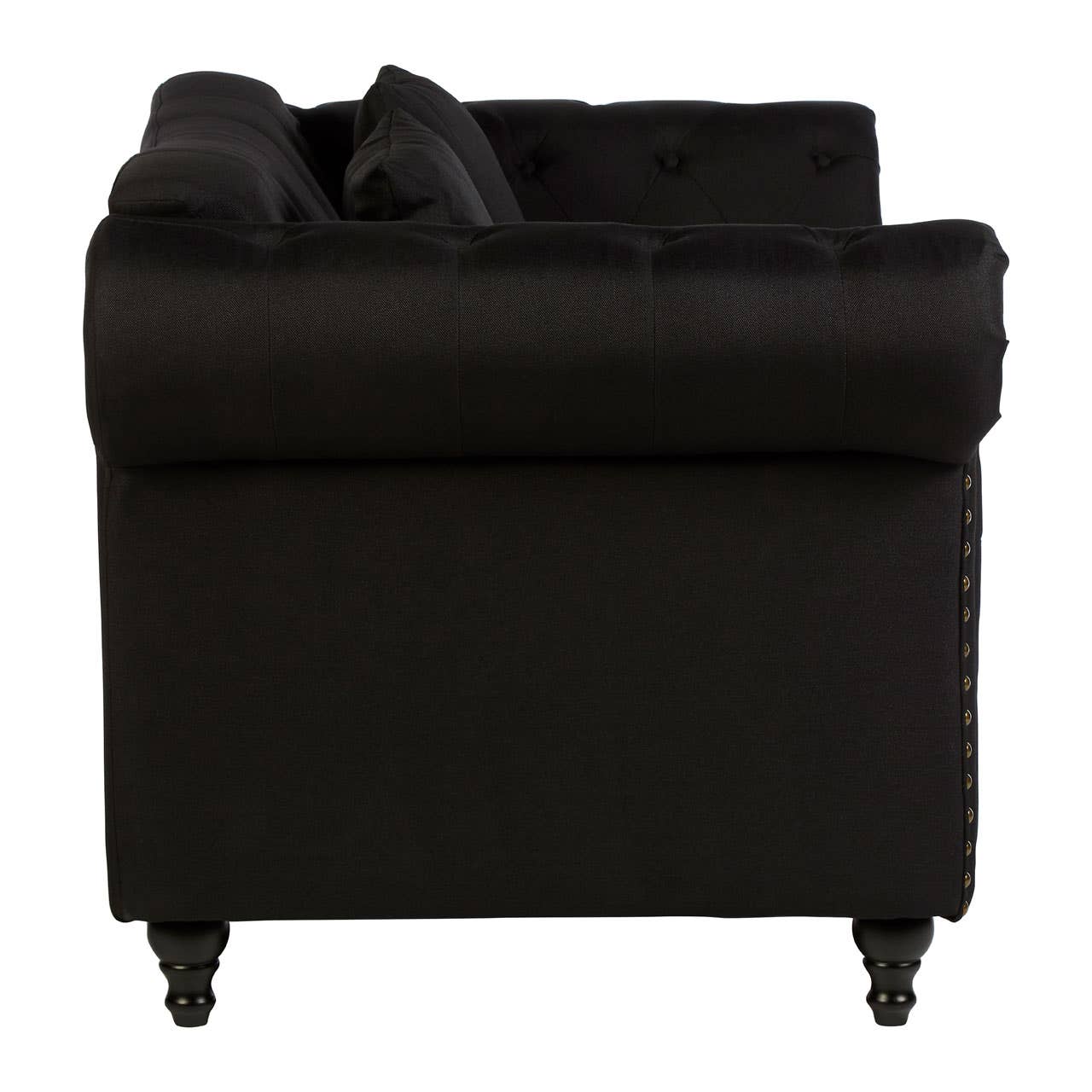 Fable 2 Seat Black Chesterfield Sofa