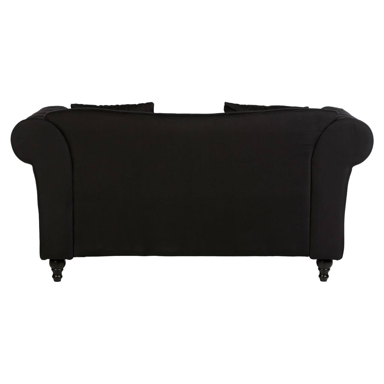 Fable 2 Seat Black Chesterfield Sofa
