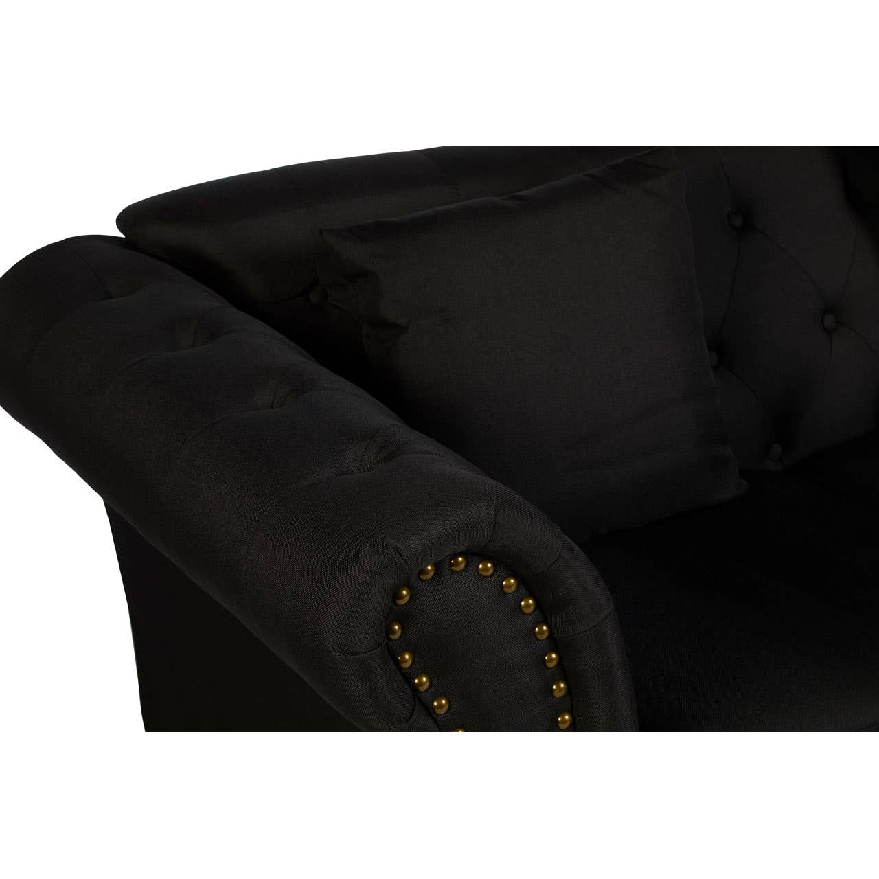 Fable 2 Seat Black Chesterfield Sofa