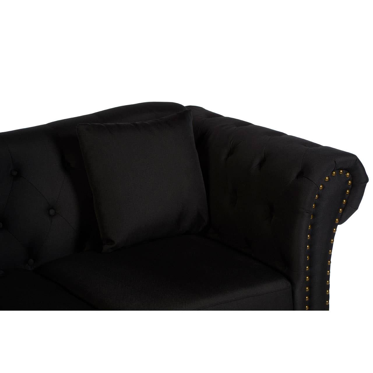 Fable 2 Seat Black Chesterfield Sofa