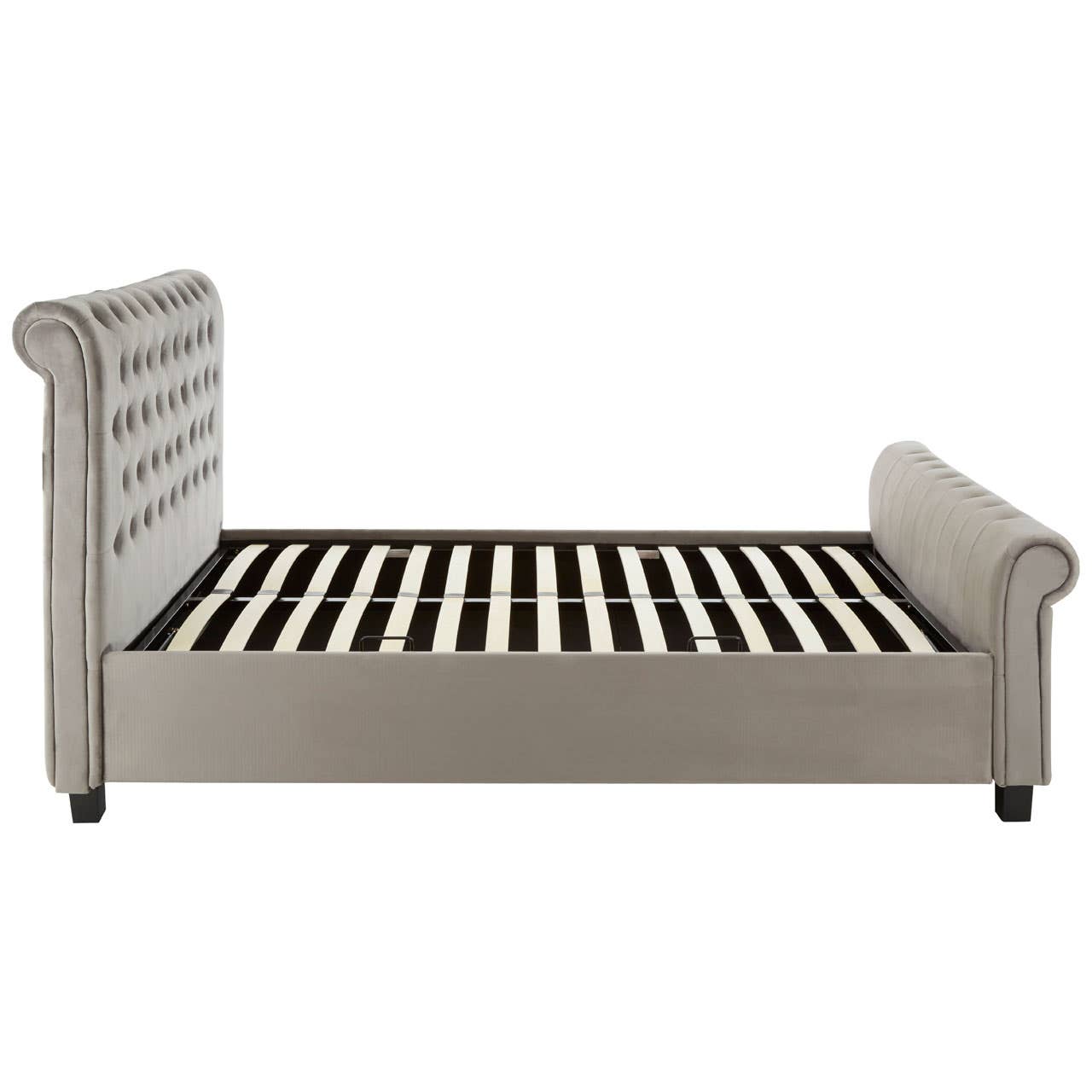 Orlando Steel Shade King Size Ottoman Bed