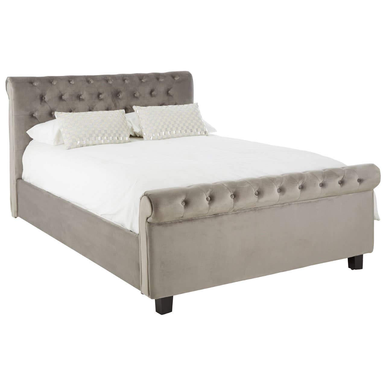 Orlando Steel Shade King Size Ottoman Bed