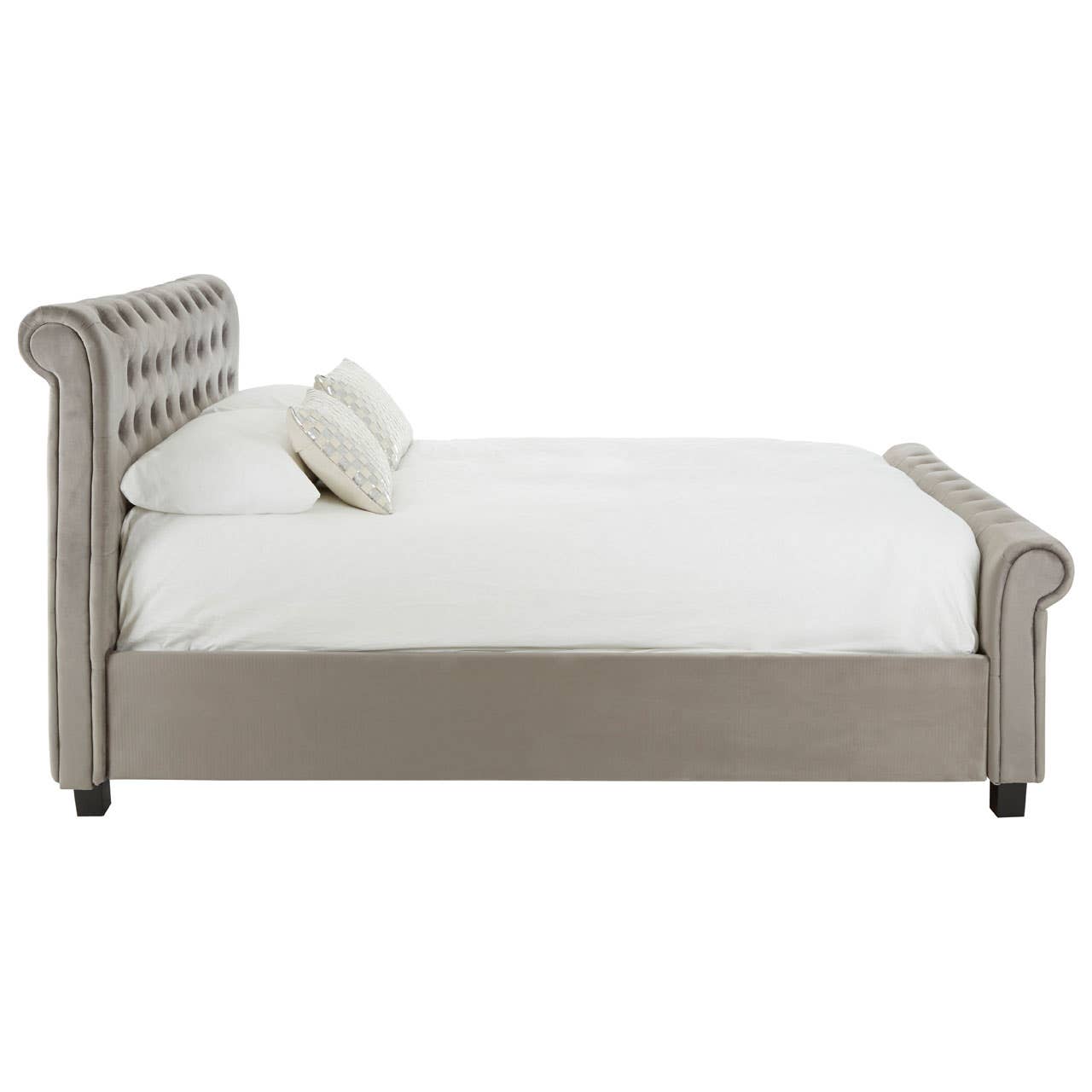 Orlando Steel Shade King Size Ottoman Bed