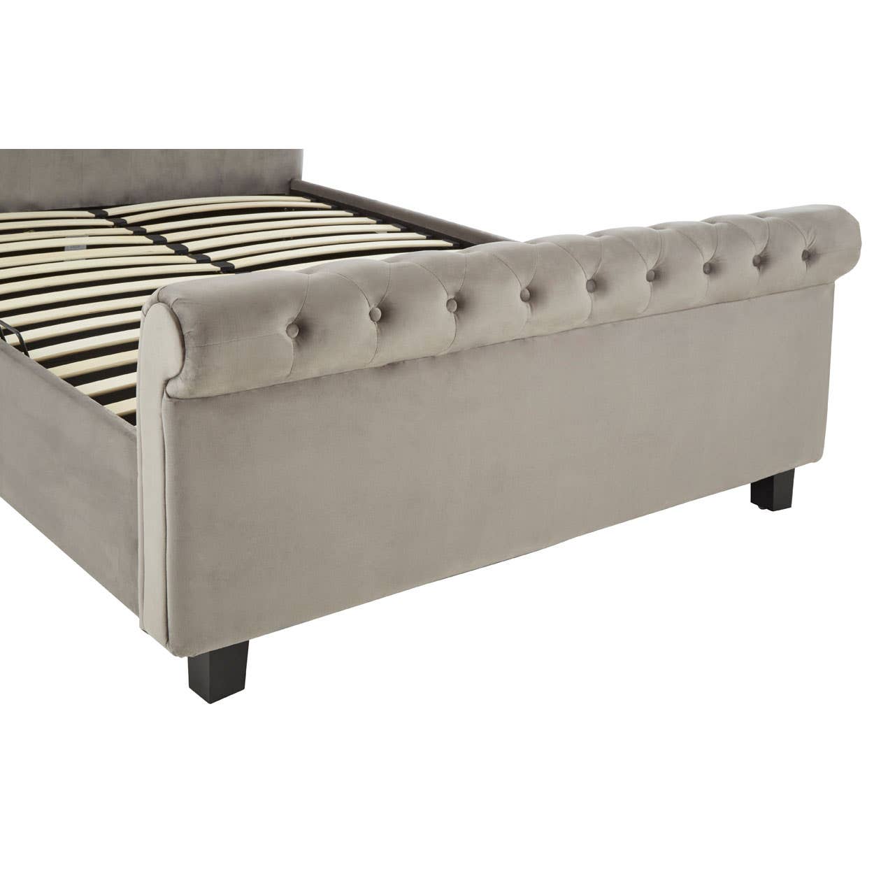 Orlando Steel Shade King Size Ottoman Bed