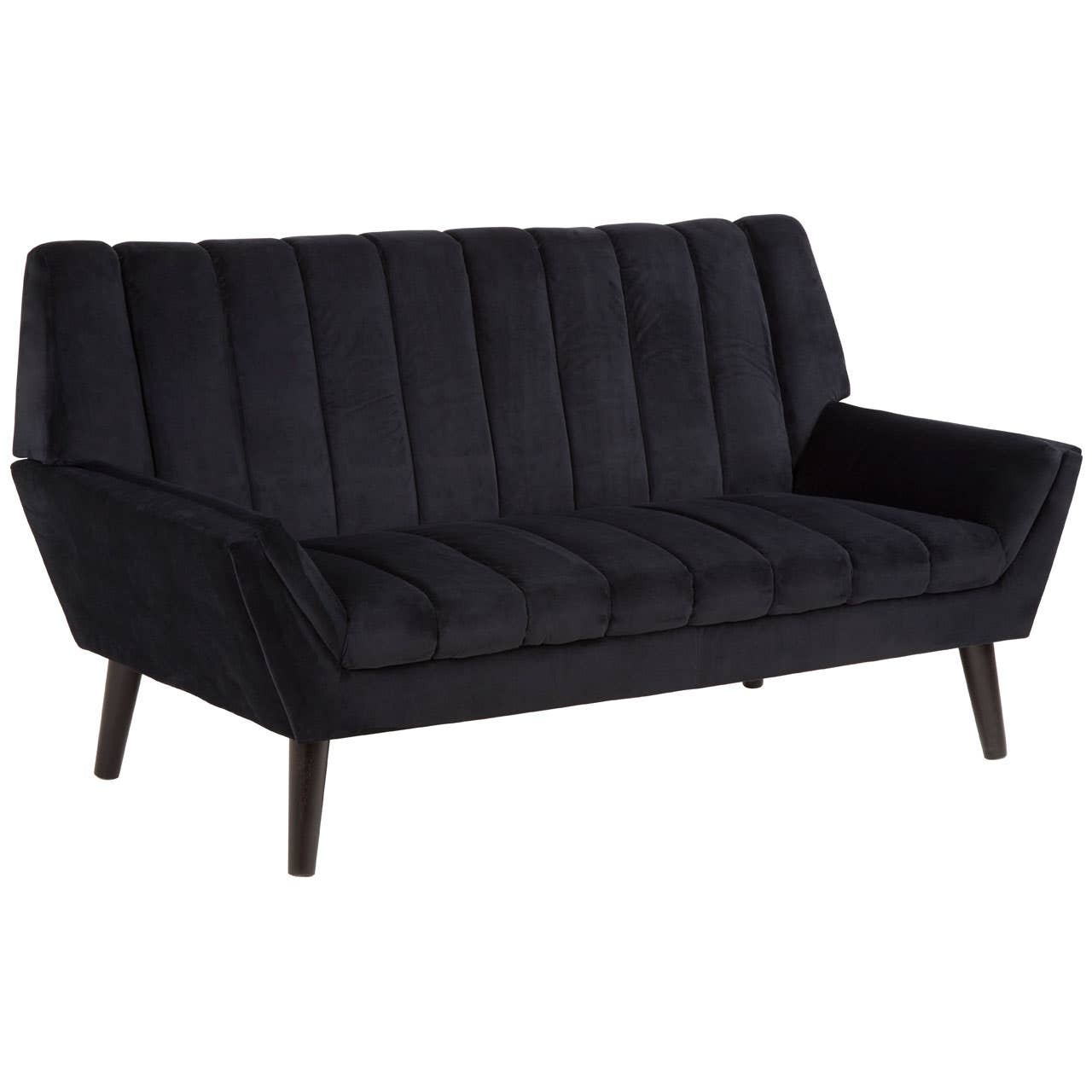 SAVINA 2 SEAT BLACK SOFA
