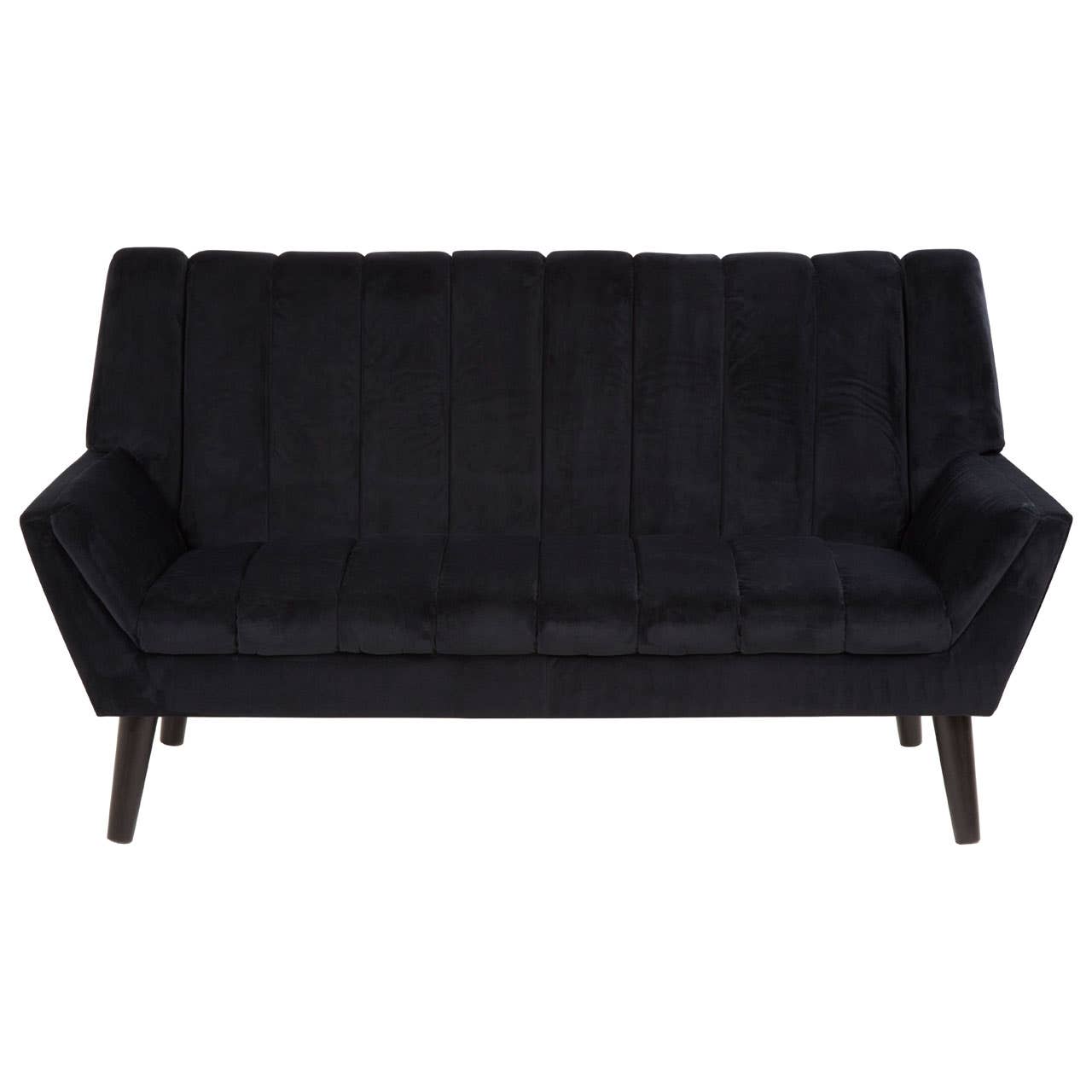 SAVINA 2 SEAT BLACK SOFA
