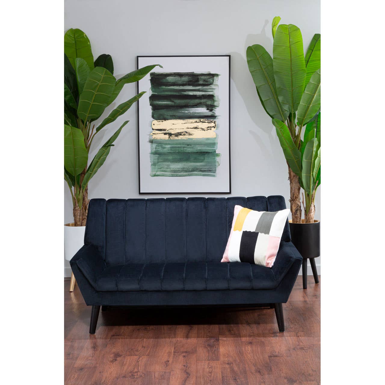 SAVINA 2 SEAT BLACK SOFA