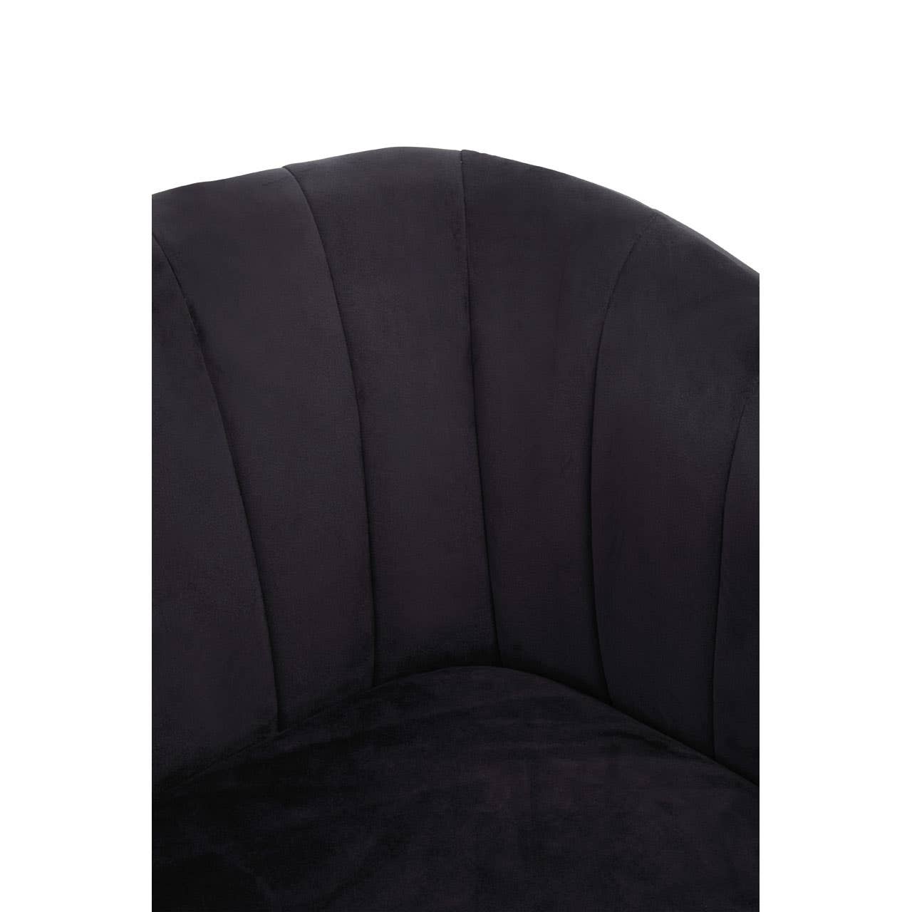 Larissa Two Seat Black Velvet Sofa