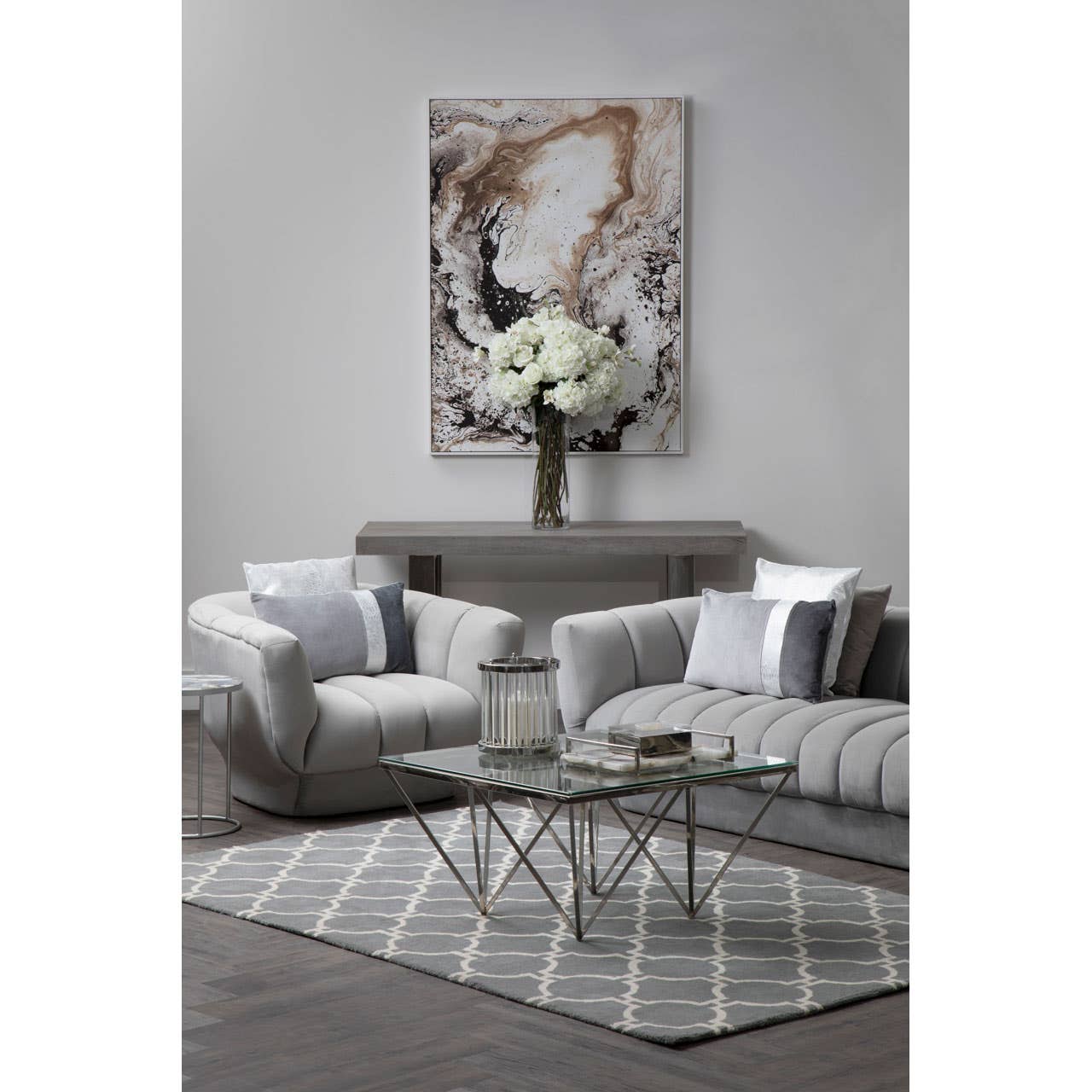Ulmus Grey Elm Wood Console Table