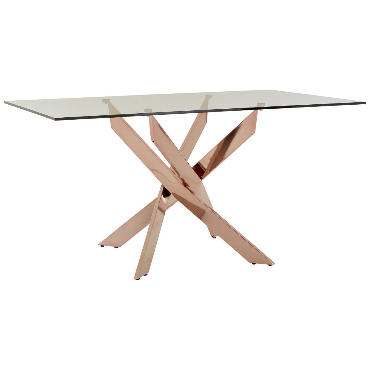 Allure Rectangular Rose Gold Dining Table