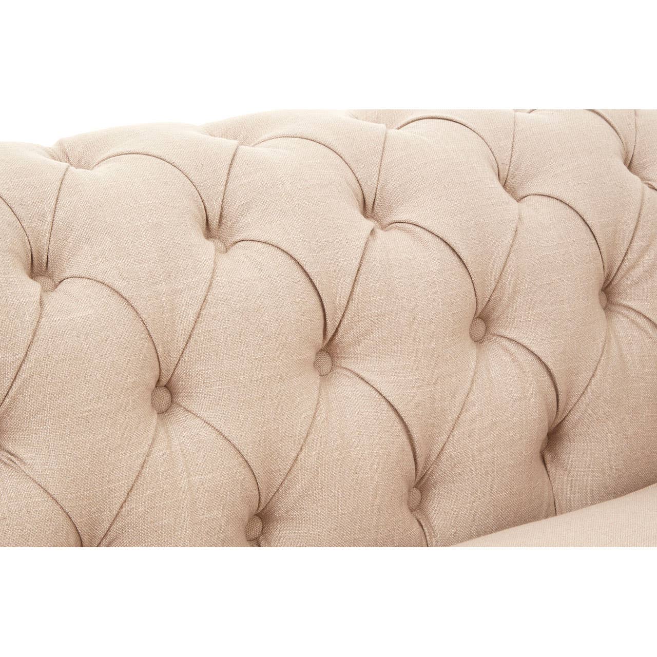 Stella 2 Seater Beige Linen Sofa