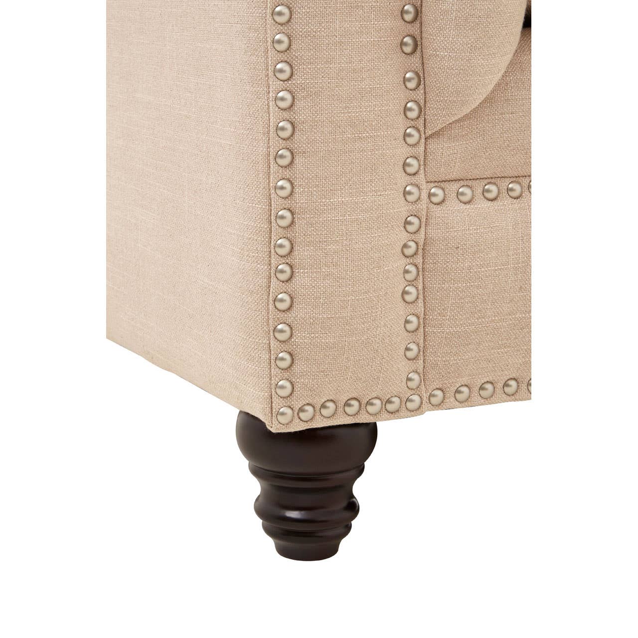 Stella 2 Seater Beige Linen Sofa
