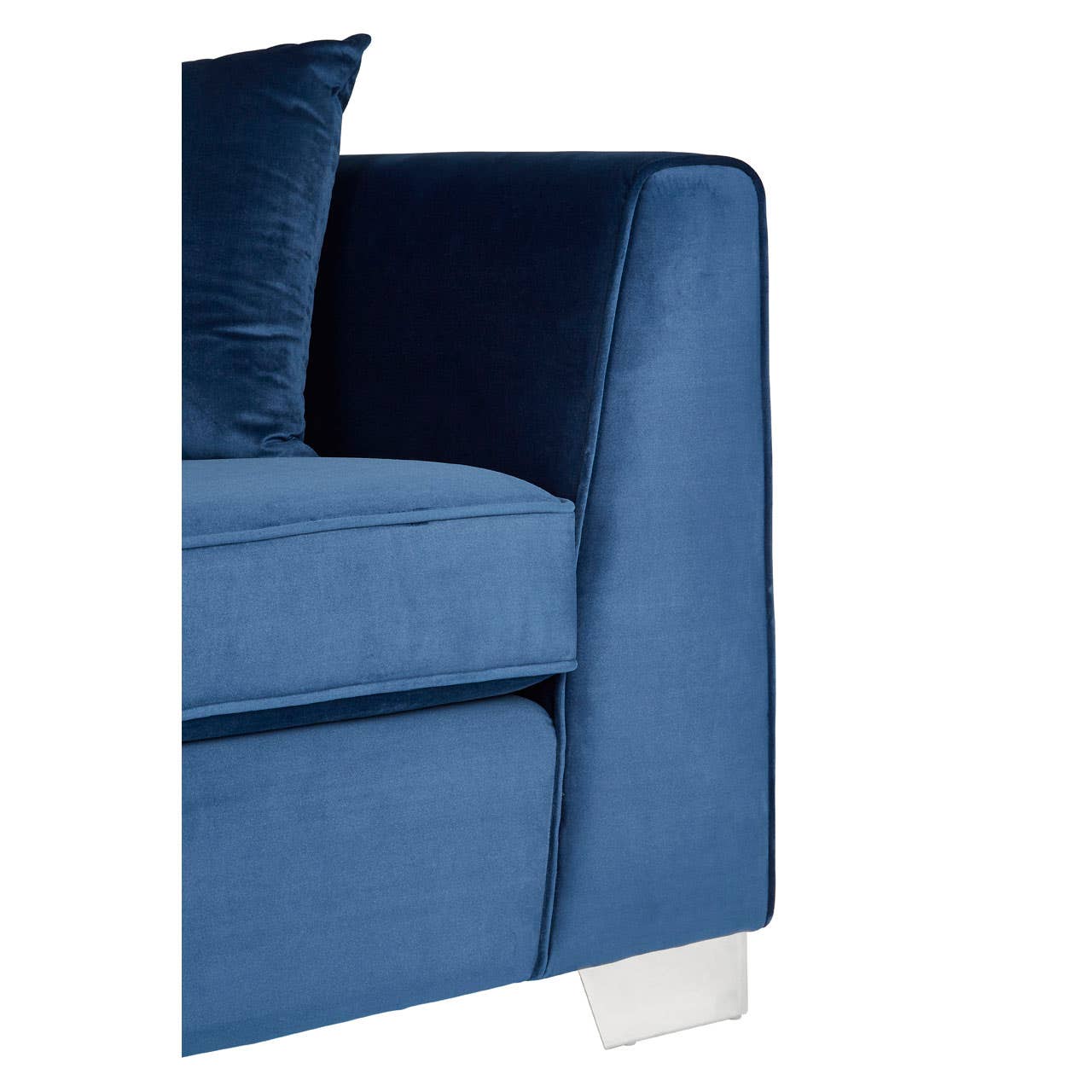 Rashika Dark Blue Velvet 3 Seat Sofa