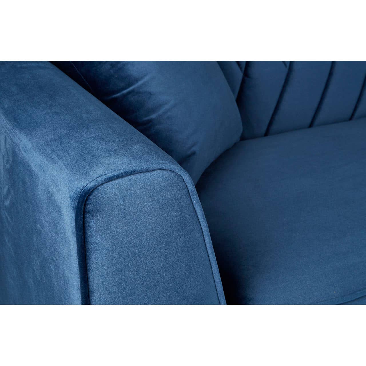 Rashika Dark Blue Velvet 3 Seat Sofa