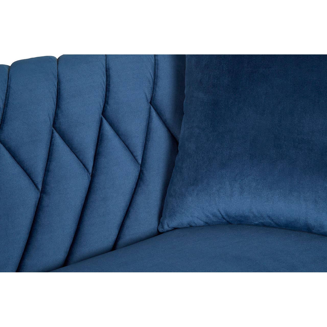 Rashika Dark Blue Velvet 3 Seat Sofa
