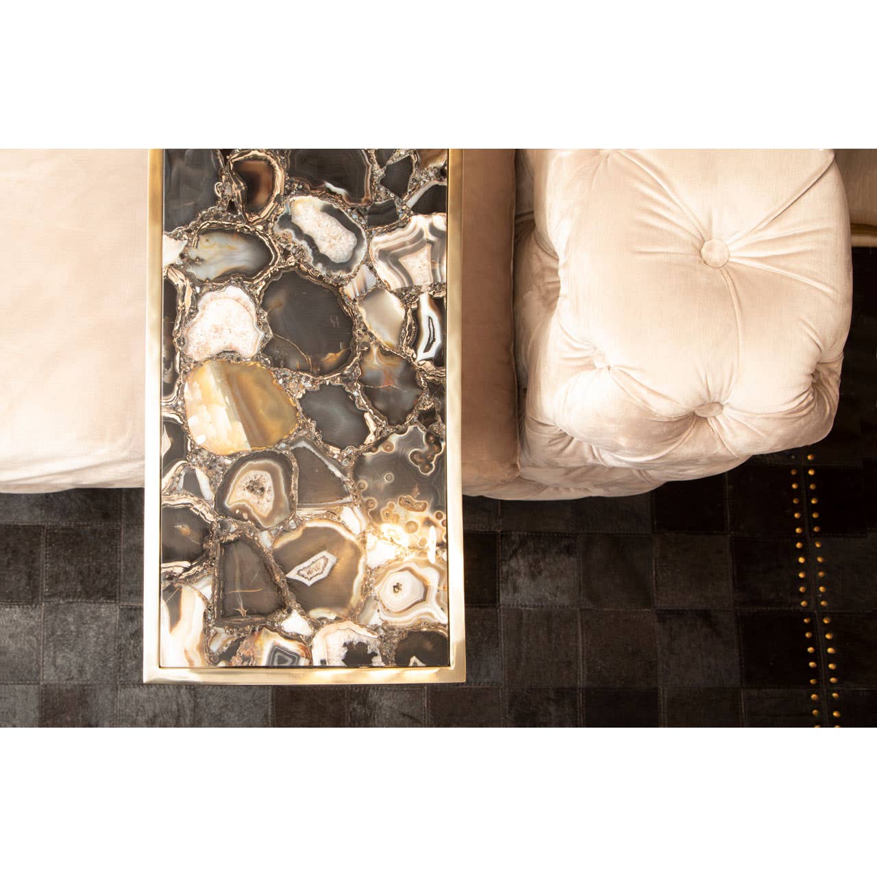 Ophelia Coffee Velvet 3 Seat Sofa