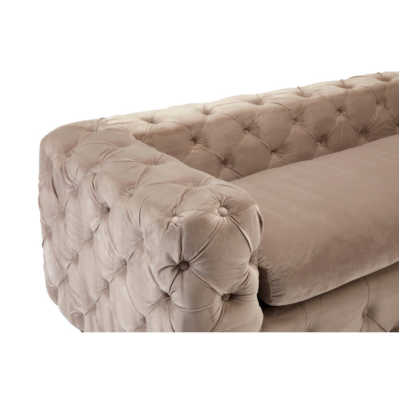 Ophelia Coffee Velvet 3 Seat Sofa