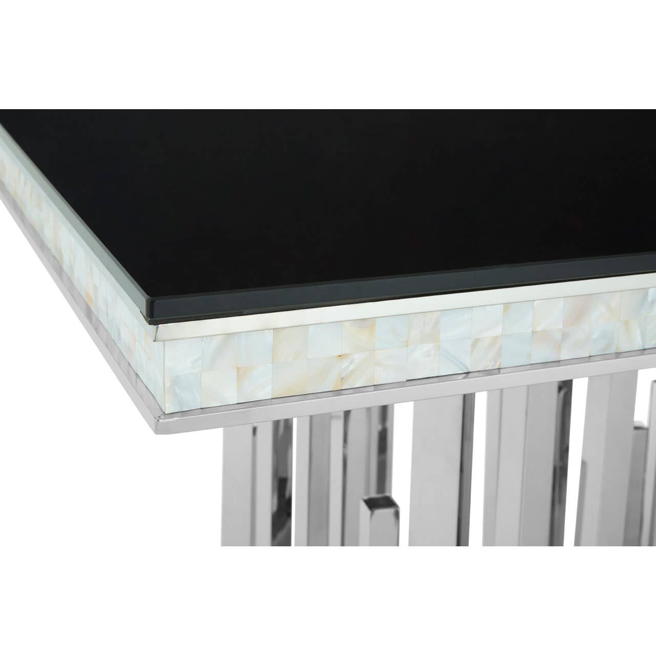 Eliza Silver Finish Dining Table