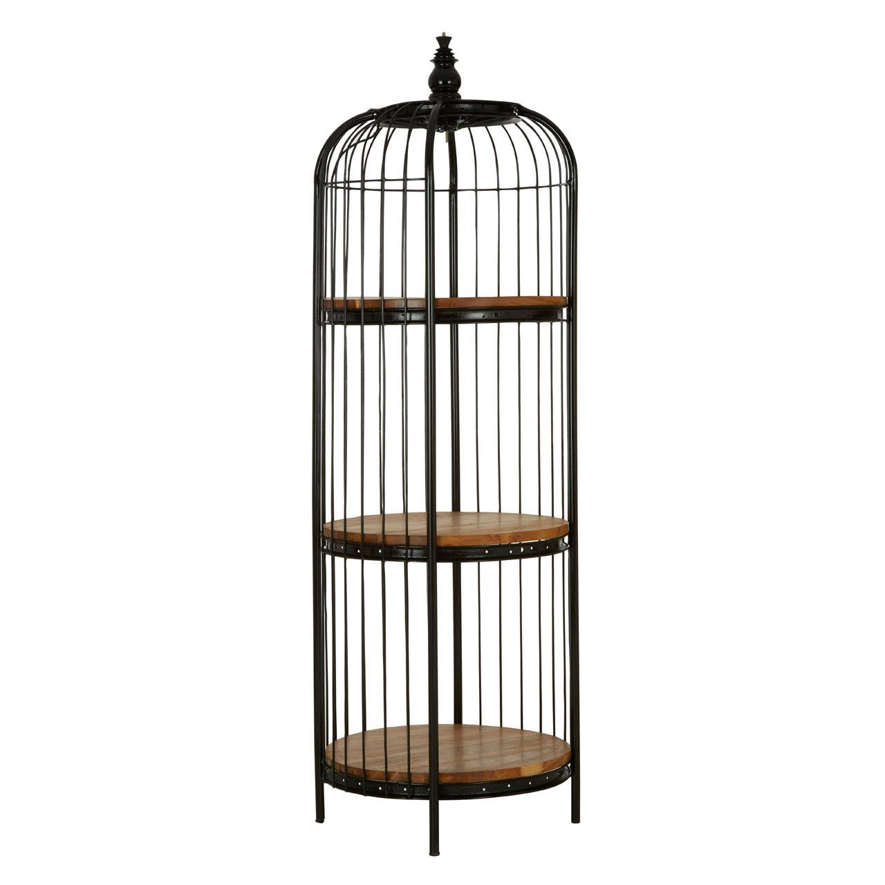 Mantis Small Black Finish Birdcage Shelf Unit