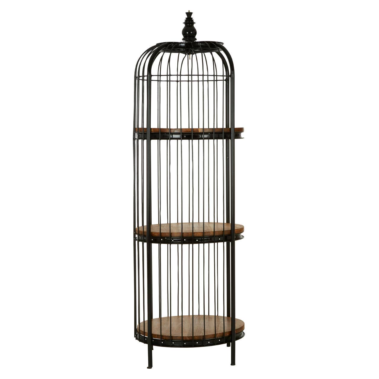 Mantis Small Black Finish Birdcage Shelf Unit