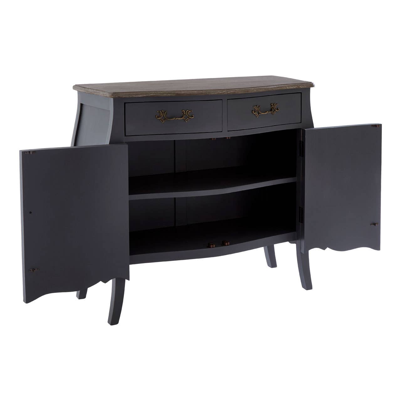 Loire 2 Door /2 Drawer Dark Grey Side Board