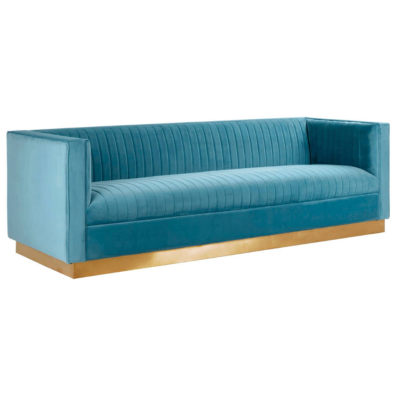 Opal 3 Seat Light Blue Sofa