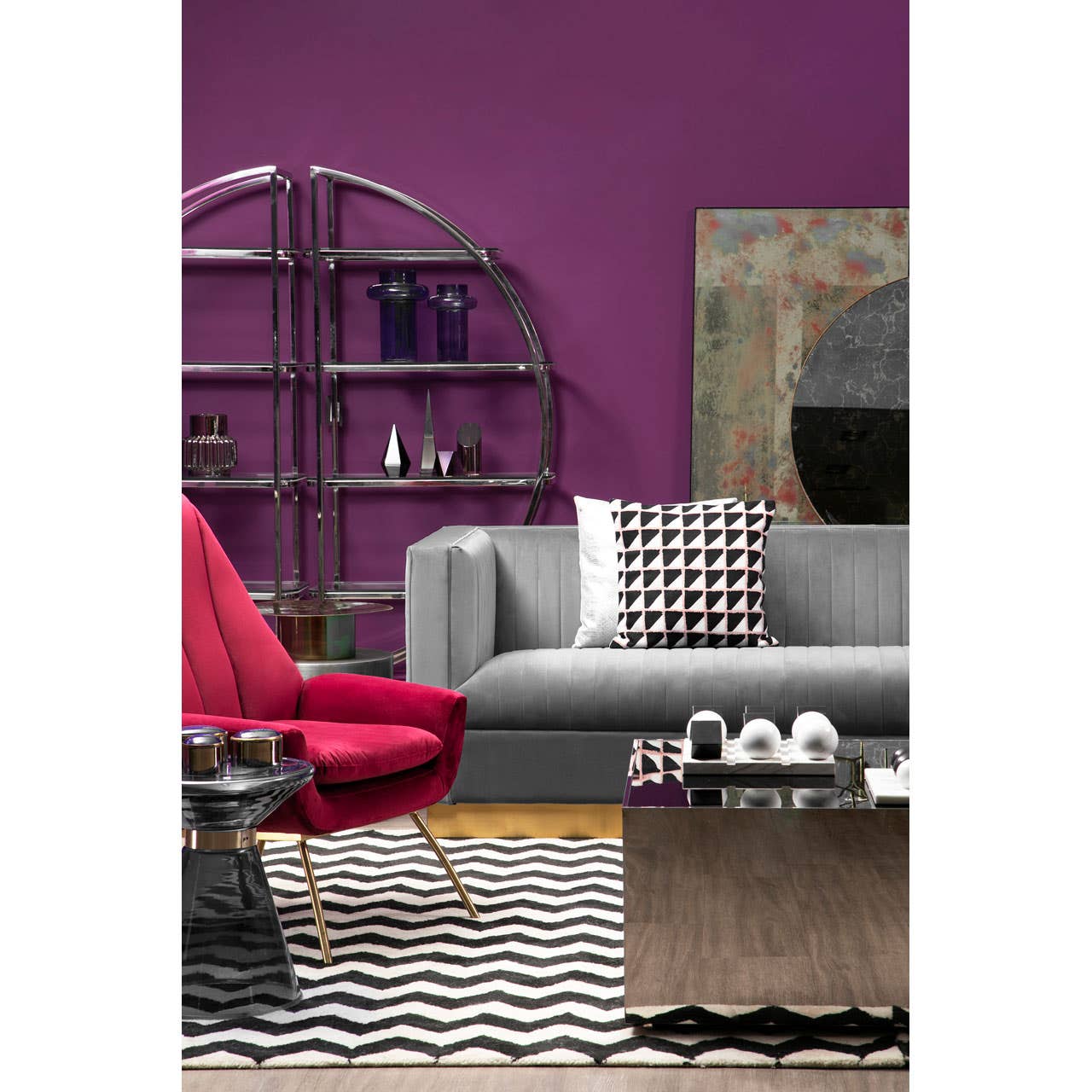 Opal 3 Seat Grey Sofa