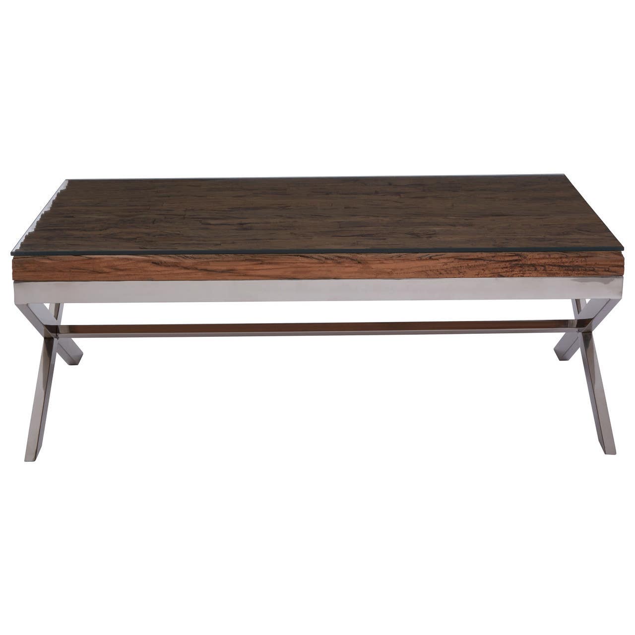 Kerala Natural Coffee Table With Cross Base
