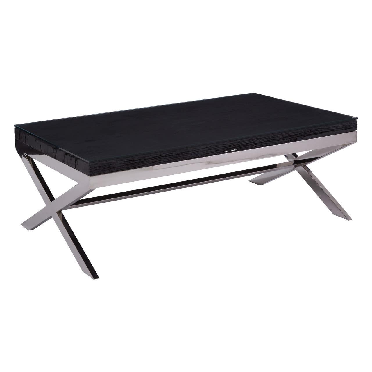 Kerala Black Coffee Table With Cross Base