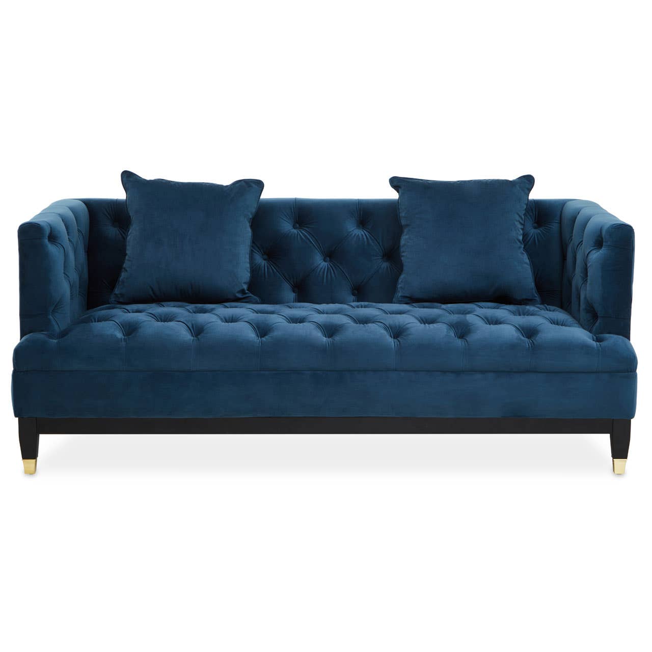 SEFIRA TWO SEAT NAVY FABRIC SOFA
