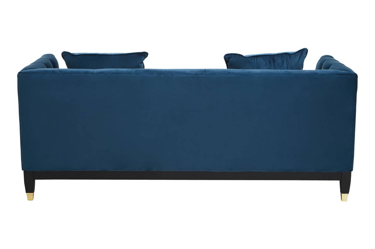 SEFIRA TWO SEAT NAVY FABRIC SOFA