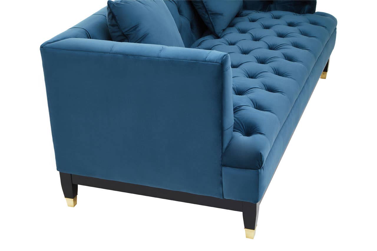 SEFIRA TWO SEAT NAVY FABRIC SOFA