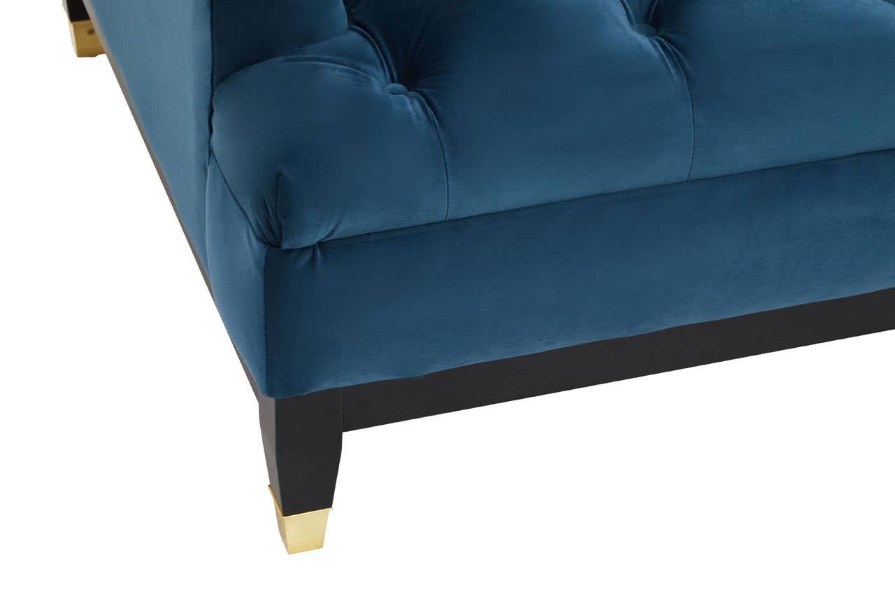 SEFIRA TWO SEAT NAVY FABRIC SOFA