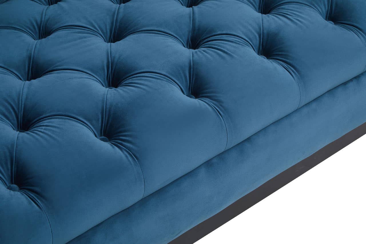SEFIRA TWO SEAT NAVY FABRIC SOFA