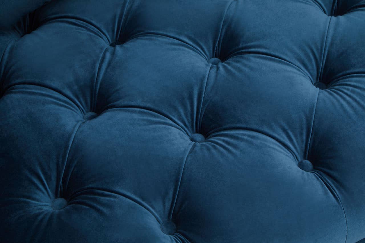 SEFIRA TWO SEAT NAVY FABRIC SOFA