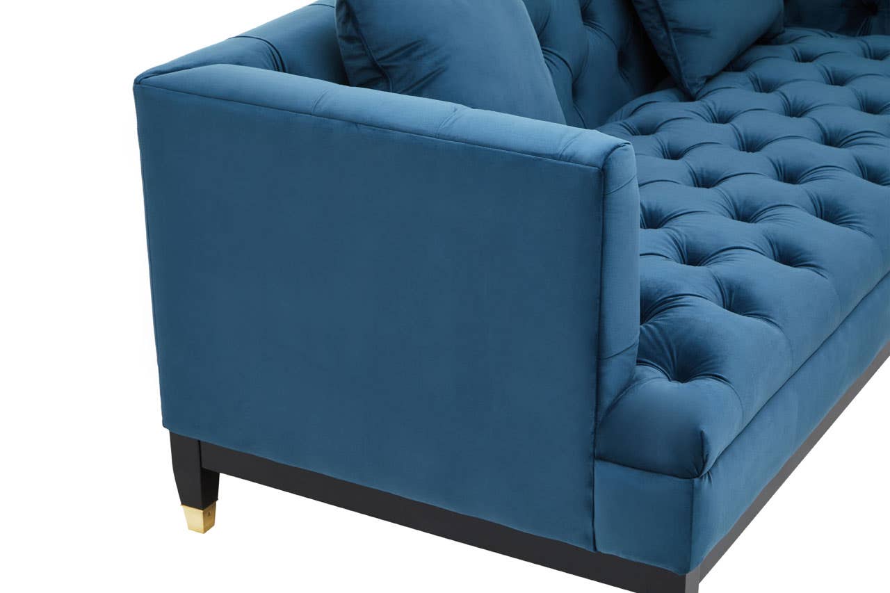 SEFIRA TWO SEAT NAVY FABRIC SOFA