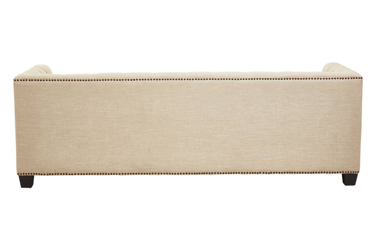 Surina Three Seat Stone Fabric Sofa