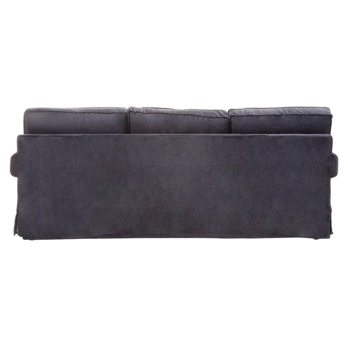 Ralph Three Seat Black Velvet Sofa