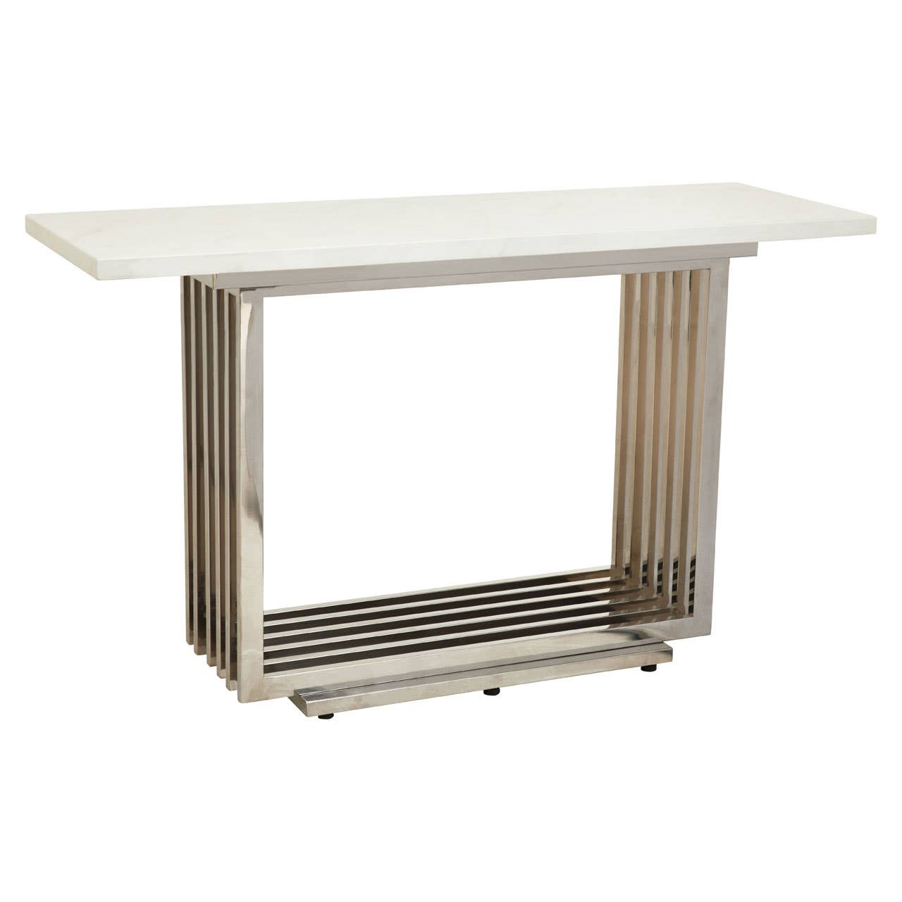 Moda White Marble Console Table