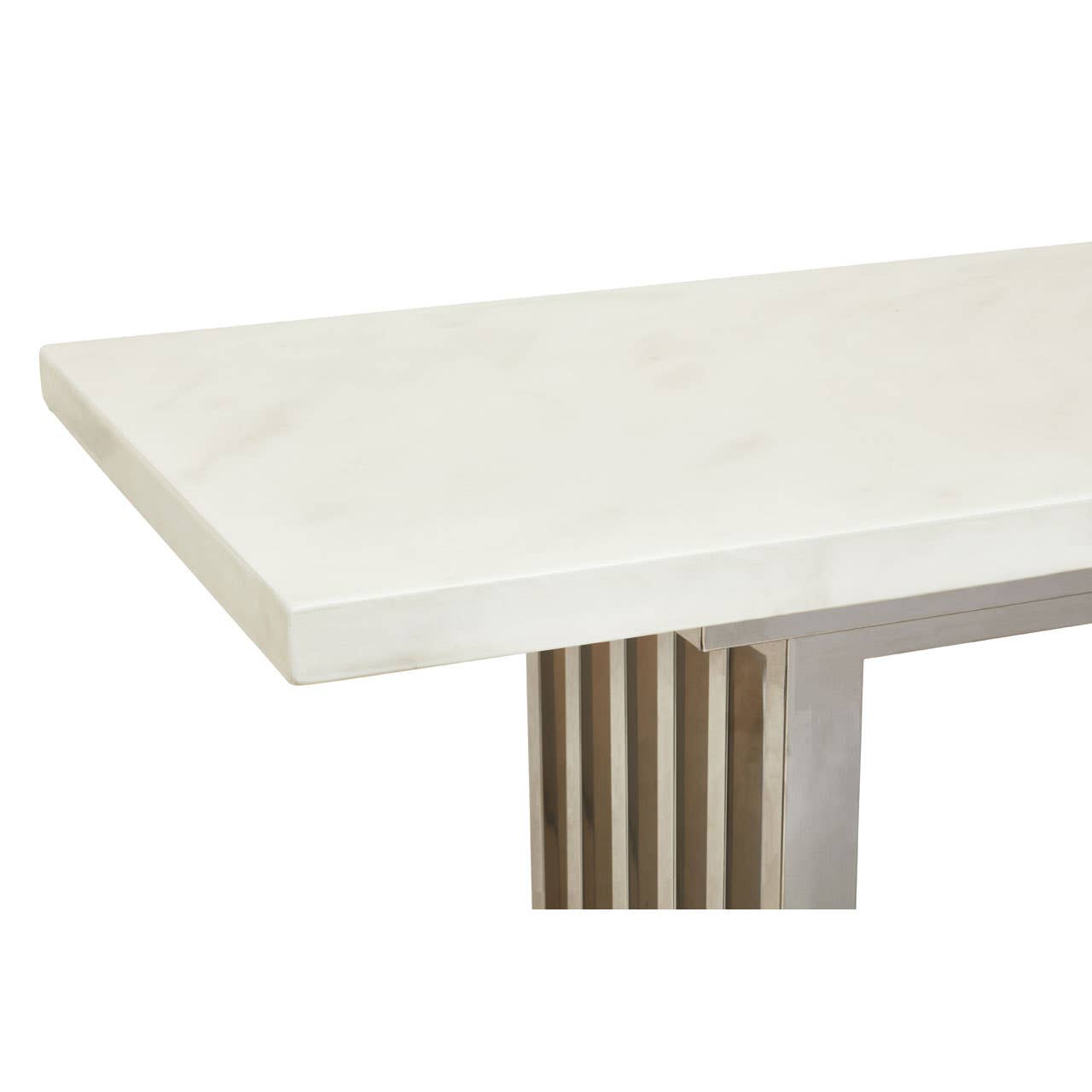 Moda White Marble Console Table