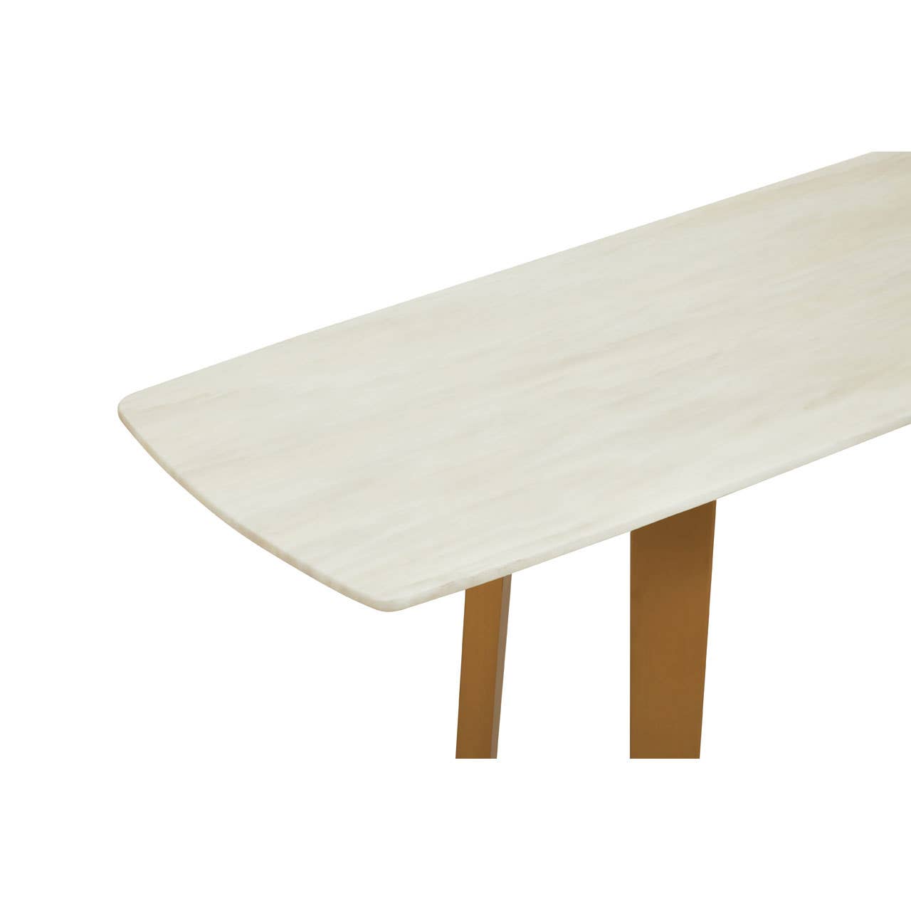 Moda White Marble Console Table With Brushed Gold Base