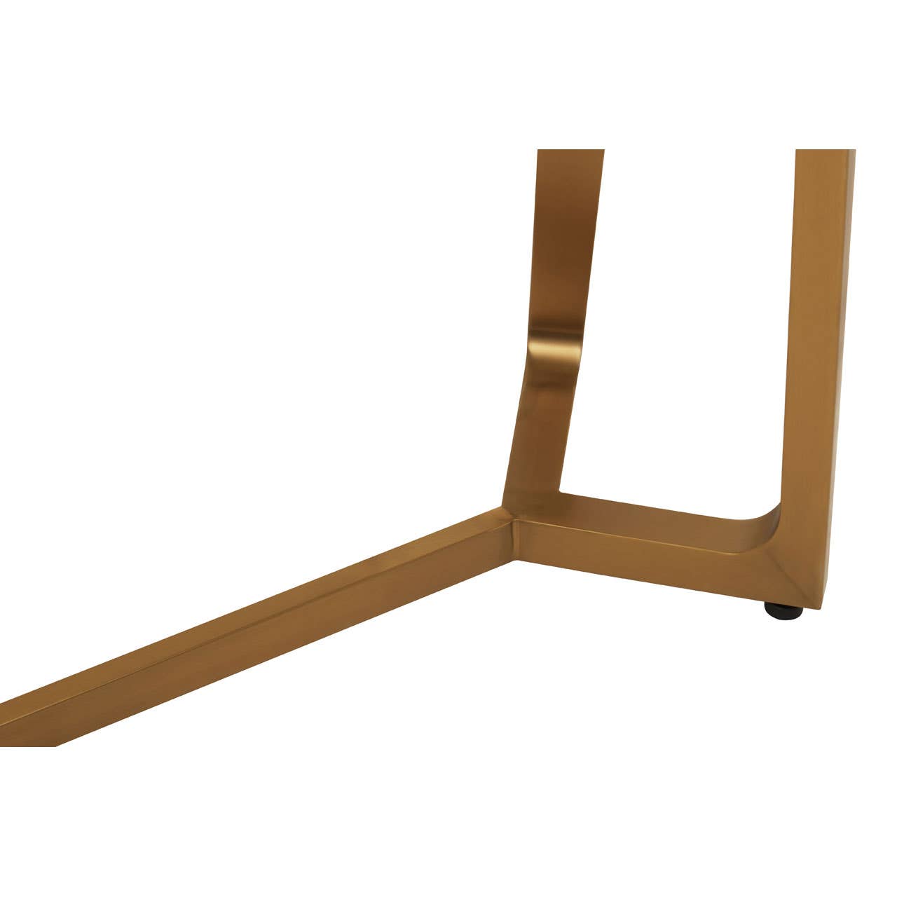 Moda White Marble Console Table With Brushed Gold Base