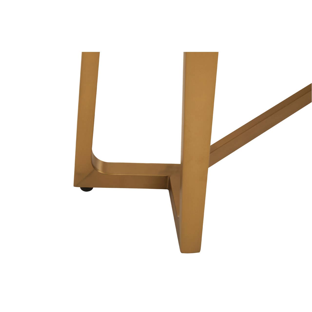 Moda White Marble Console Table With Brushed Gold Base