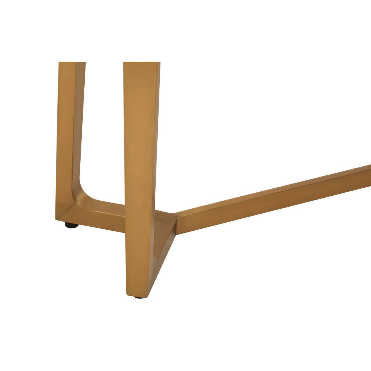 Moda White Marble Console Table With Brushed Gold Base