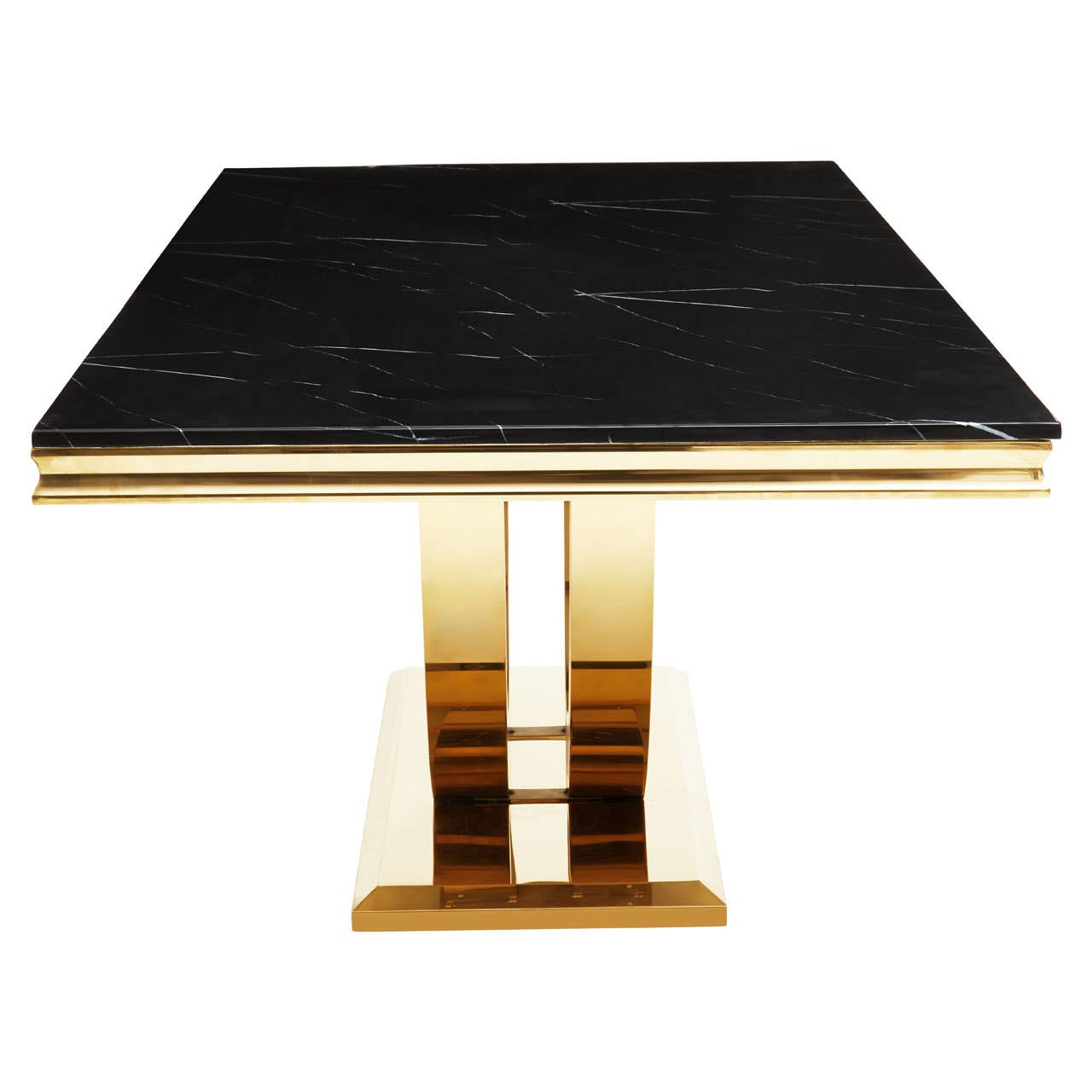 Moda White Marble Rectangular Dining Table