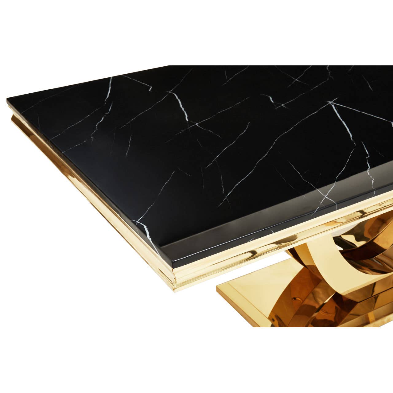 Moda White Marble Rectangular Dining Table