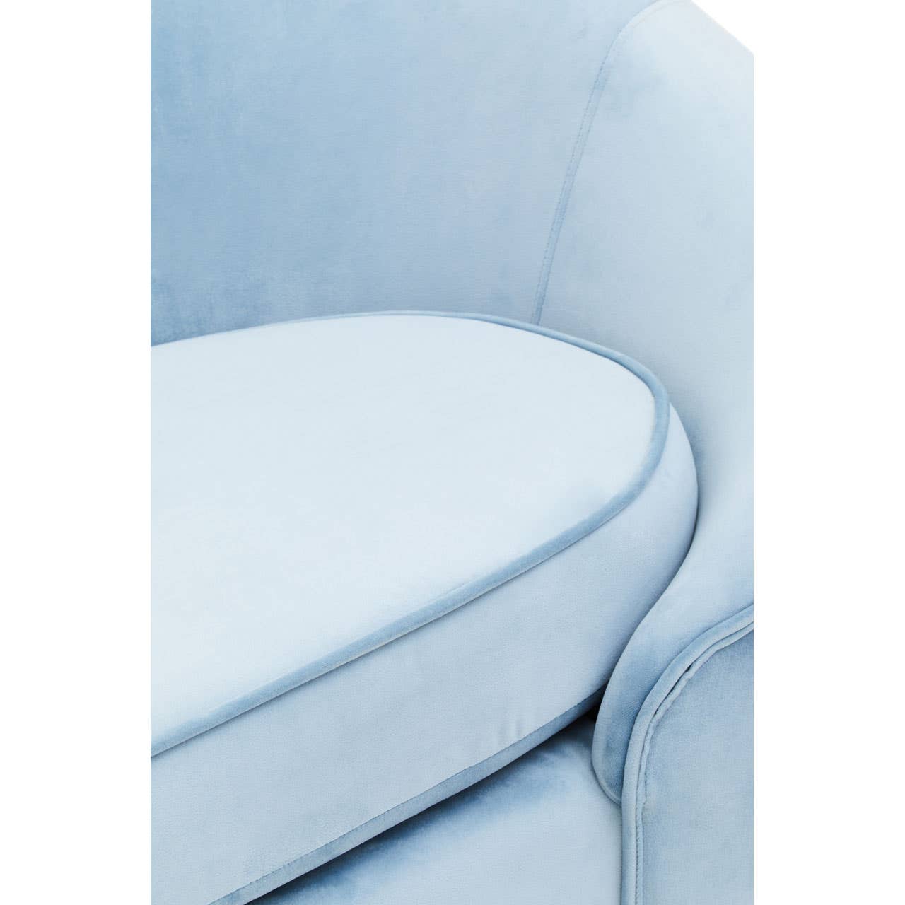 YASMEEN 3 SEAT AQUA BLUE VELVET SOFA