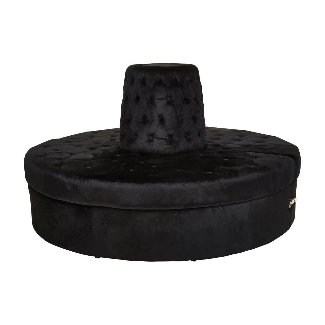 Hartford Black Tufted Round Sofa