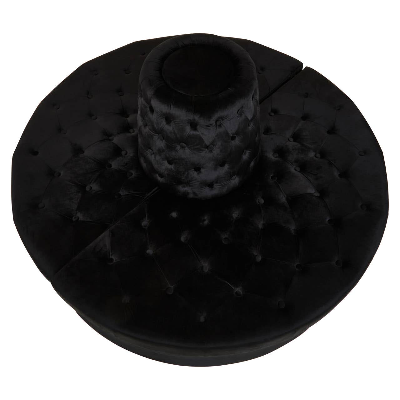 Hartford Black Tufted Round Sofa