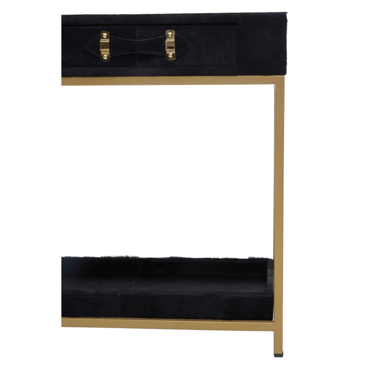 Kensington Townhouse Hair On Hide Black And Gold Console Table